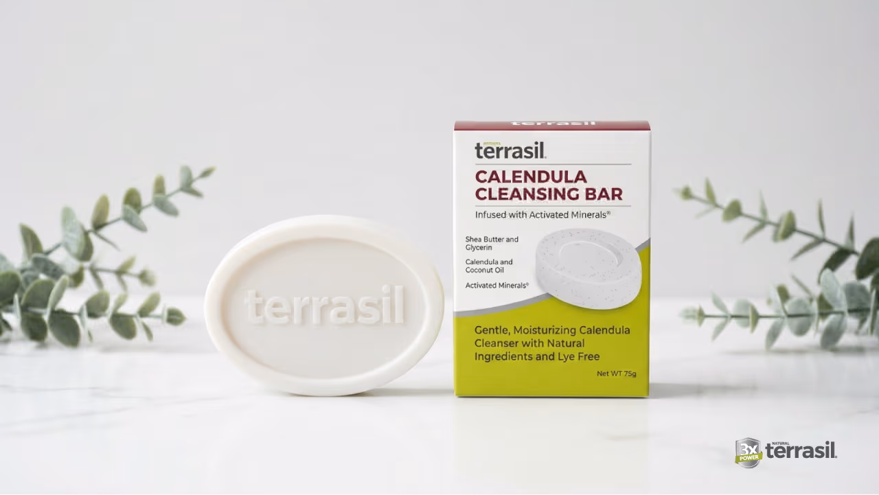 Terrasil natural calendula cleansing bar